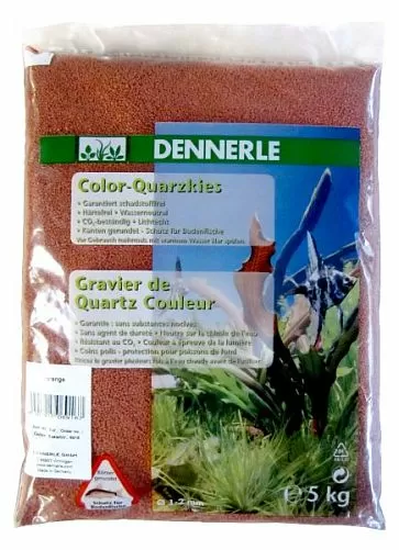 Color Quartz Gravel Dennerle грунт для аквариума оранжевый, 1-2 мм