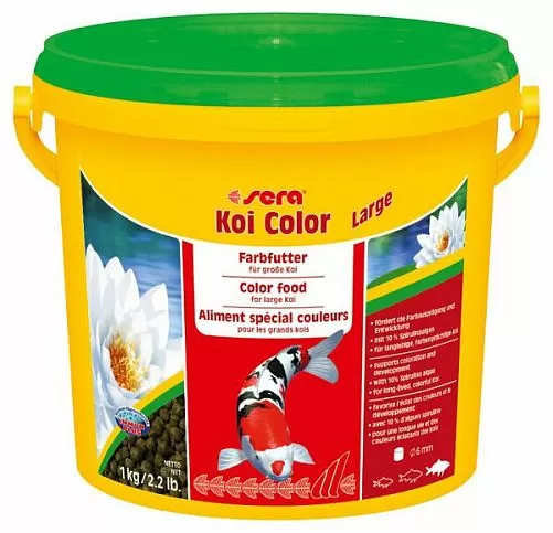 Sera KOI COLOR large корм для яркой окраски кои, крупные гранулы 3 л