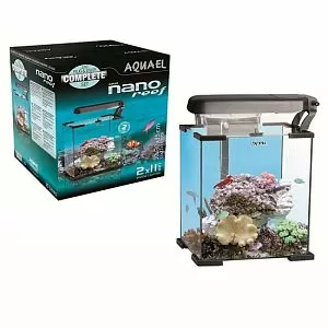 Морской рифовый аквариум NANO REEF LEDDY TUBE черный, 30 л