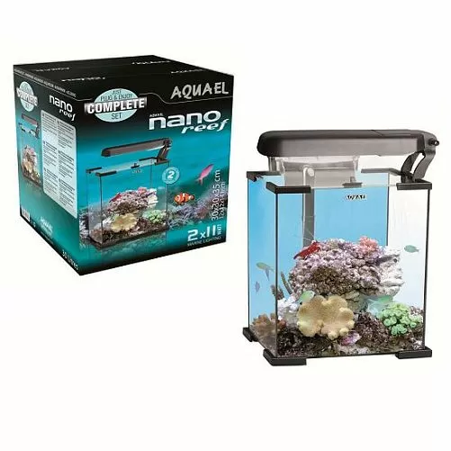 Морской рифовый аквариум NANO REEF LEDDY TUBE черный, 30 л