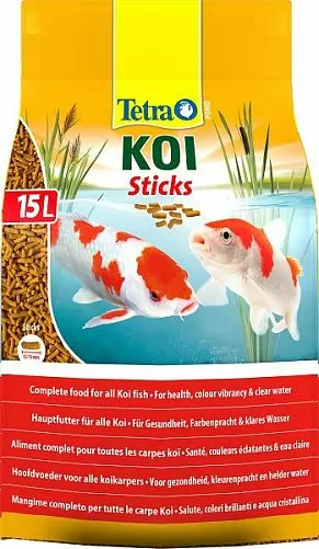 Корм Tetra Pond KoiSticks для прудовых рыб, гранулы для роста, 15 л