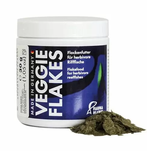 Корм Fauna Marin Veggie Flakes для травоядных рифовых рыб, 250 мл