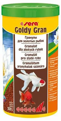 Sera Goldy Gran корм для крупных золотых рыбок и других холодноводных видов рыб, гранулы 1 л Sera Goldy Gran корм для крупных золотых рыбок и других холодноводных видов рыб, гранулы 1 л