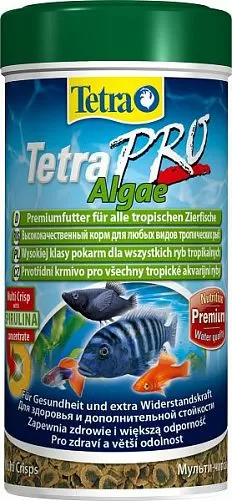 TetraPro Algae Crisps Специальный корм для травоядных рыб, чипсы 250 мл TetraPro Algae Crisps Специальный корм для травоядных рыб, чипсы 250 мл
