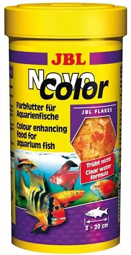 JBL NovoColor основной корм для яркой окраски рыб, хлопья 250 мл JBL NovoColor основной корм для яркой окраски рыб, хлопья 250 мл
