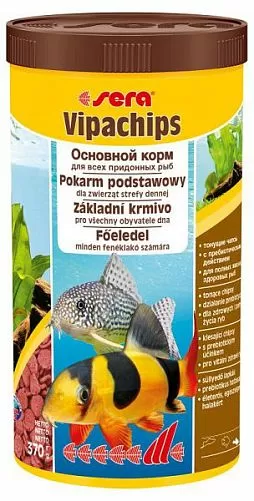 Sera VIPACHIPS основной корм для придонных рыб, чипсы 1000 мл Sera VIPACHIPS основной корм для придонных рыб, чипсы 1000 мл
