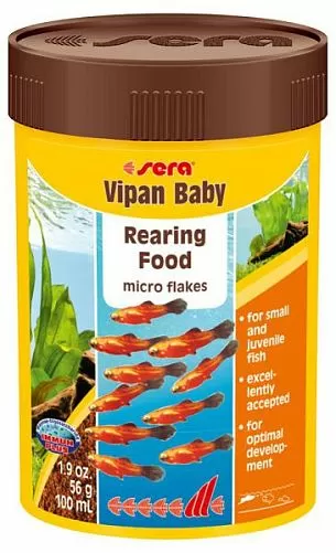 Sera Vipan Baby корм для молоди рыб, мини хлопья 100 мл