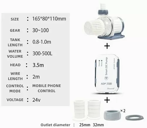 Помпа подъемная Jebao ADP-3500 с wi-fi, 3500 л/ч